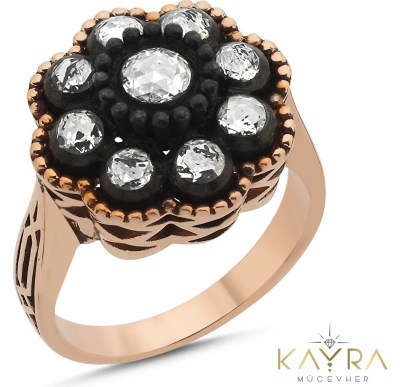 Büyük Gül Elmas Yüzük EGF01