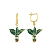 Çay Altın Özel Tasarım Altın Küpe 153