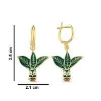 Çay Altın Özel Tasarım Altın Küpe 153