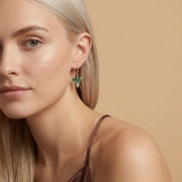 Çay Altın Özel Tasarım Altın Küpe 153