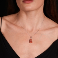 Çello Mineli Beyaz Altın Kolye MZ20