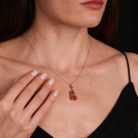 Çello Mineli Beyaz Altın Kolye MZ20