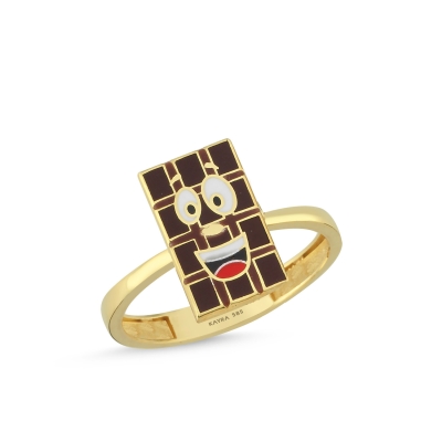 Çikolata Özel Takım Altın Yüzük Y605