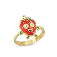 Çilek Özel Tasarım Altın Yüzük Y581