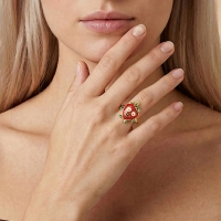 Çilek Özel Tasarım Altın Yüzük Y581