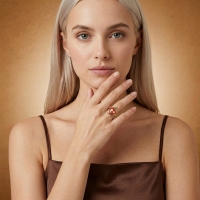 Çilek Özel Tasarım Altın Yüzük Y581