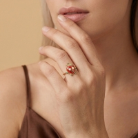 Çilek Özel Tasarım Altın Yüzük Y581