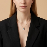 Damla Blue Topaz ve Pırlanta Kolye PÇK46