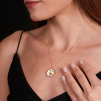 Davul Mineli Altın Kolye MZK27