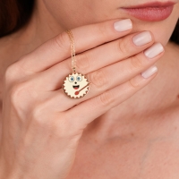 Davul Mineli Altın Kolye MZK27