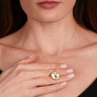 Davul Mineli Altın Kolye MZK27