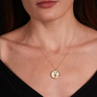 Davul Mineli Altın Kolye Ucu ER28