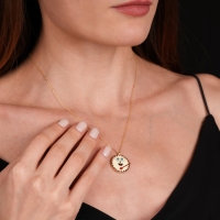 Davul Mineli Altın Kolye Ucu ER28