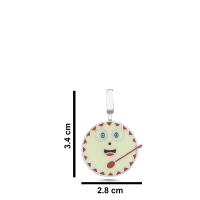 Davul Mineli Beyaz Altın Kolye Ucu AV27