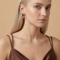 Domates Özel Tasarım Altın Küpe 157