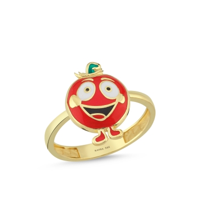 Domates Özel Tasarım Altın Yüzük Y557