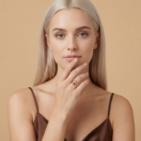 Domates Özel Tasarım Altın Yüzük Y557