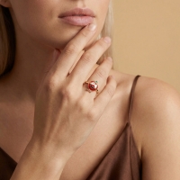 Domates Özel Tasarım Altın Yüzük Y557