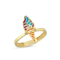 Dondurma Özel Tasarım  Altın Yüzük Y609