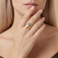 Dondurma Özel Tasarım  Altın Yüzük Y609