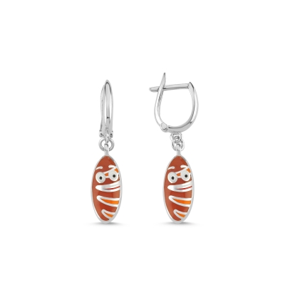 Ekmek Özel Tasarım Beyaz Altın Küpe BK234