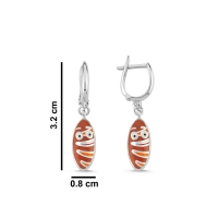 Ekmek Özel Tasarım Beyaz Altın Küpe BK234
