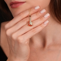 Elektro Gitar Mineli Altın Kolye MZK31