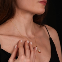 Elektro Gitar Mineli Altın Kolye MZK31