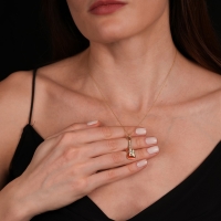 Elektro Gitar Mineli Altın Kolye Ucu HF31