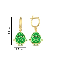 Enginar Özel Tasarım Altın Küpe B195