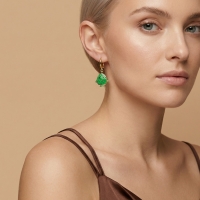 Enginar Özel Tasarım Altın Küpe B195