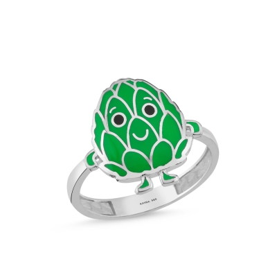 Enginar Özel Tasarım Beyaz Altın Yüzük OD596