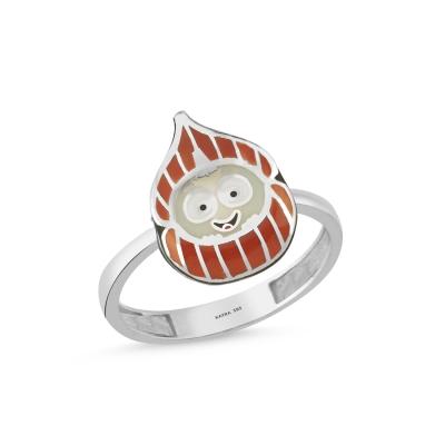 Fındık Özel Tasarım Beyaz Altın Yüzük OD592