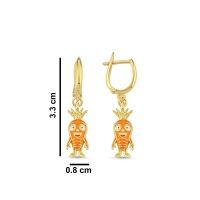 Havuç Özel Tasarım Altın Küpe K111