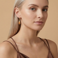 Havuç Özel Tasarım Altın Küpe K111