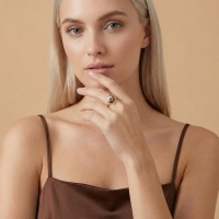 Hindistan Cevizi Özel Tasarım Altın Yüzük Y587