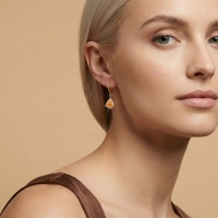 İncir Özel Tasarım Altın Küpe B189