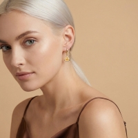 İncir Özel Tasarım Altın Küpe B189