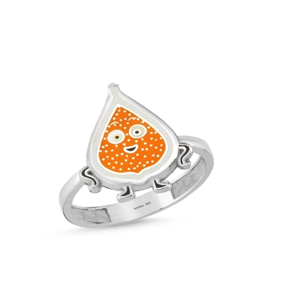 İncir Özel Tasarım Beyaz Altın Yüzük OD590