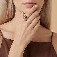 Kahve Özel Tasarım Altın Yüzük Y601