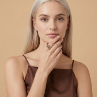 Kahve Özel Tasarım Altın Yüzük Y601