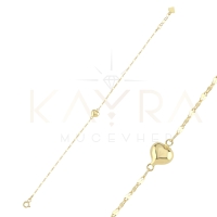 Kalp Altın Bileklik AÇB120