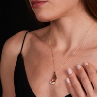 Kanun Mineli Altın Kolye Ucu AZ14