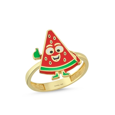 Karpuz Özel Tasarım Altın Yüzük Y613