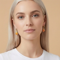 Kayısı Özel Tasarım Altın Küpe B185