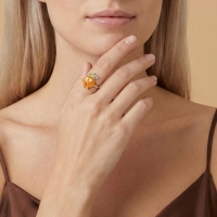 Kayısı Özel Tasarım Altın Yüzük Y585