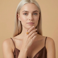 Kayısı Özel Tasarım Altın Yüzük Y585