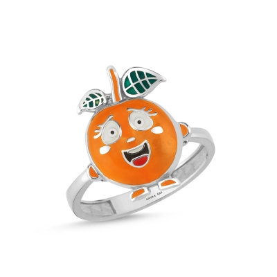 Kayısı Özel Tasarım Beyaz Altın Yüzük OD586