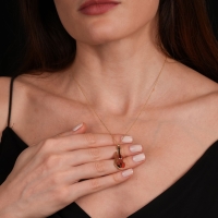 Keman Mineli Altın Kolye MZK29