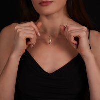 Keman Mineli Altın Kolye MZK29